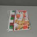 XCHI Plaid Winter Snowman Gingerbread Man Christmas Tree Tablecloth Round Christmas Table Cloth Washable Table Coversfor Indoor Dining Home Party Xmas Decorations 70x70 Inch