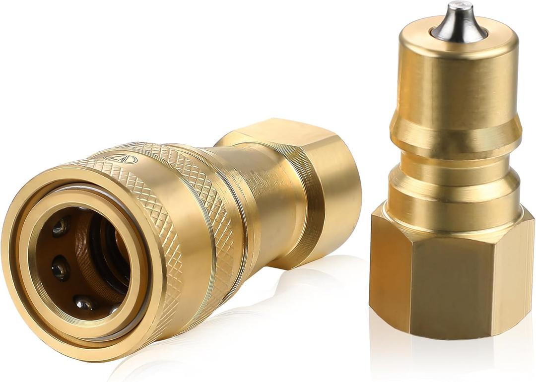 Vinsot 1 Set 1/4" Quick Disconnect Coupler Valve for Carpet Cleaning Wand Truck Mount Carpet Cleaning Wand Valve