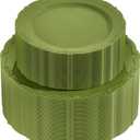 U-QE 100PCS Olive Green Plastic Plates - Plastic Green Plates Disposable Heavy Duty - Olive Disposable Plates for Party Including 50PCS 10'' Dinner & 50PCS 7.5'' Dessert Plate