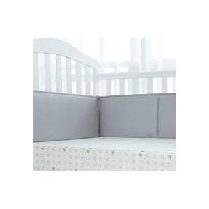 TILLYOU Baby Breathable Crib Bumper Pads for Standard Cribs Machine Washable Padded Crib Liner 100% Silky Soft Microfibe