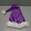 OLLULL Deluxe Adults Santa Hat for Colorful Christmas Purple