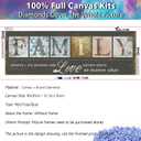 YALKIN Diamond Painting Kits for Adults, Family Diamond Art(31.5x11.8inches) Full Drill Crystal Rhinestone Embroidery Pictures, Wall Decor Stress and Anxiety Relief, Family Diamond Painting
