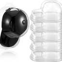 6 Pcs Baseball Hat Display Case Plastic Hat Protector Holder for Signed Baseball Caps Clear Display Case Boxes for Caps Collectibles Organizer