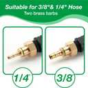 29 Inches Sprayer Wand,1/4" & 3/8" Brass Barbs Sprayer Wand Replacement, Stainless Steel Replacement Sprayer Wand with Shut off Valve & 2 Hose Clamps (1/4" & 3/8" Barb Sprayer Wand)
