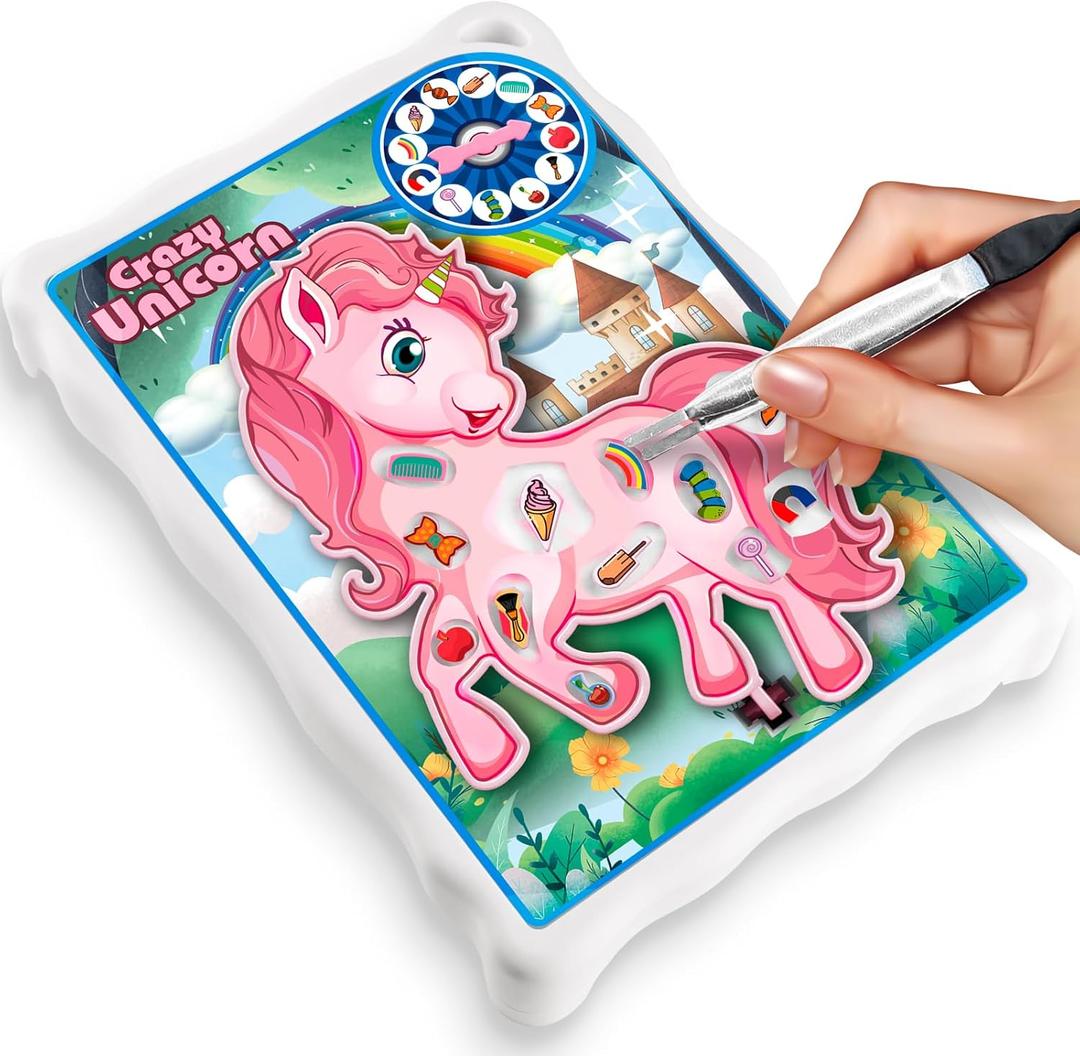 Unicorn Operate Board Game for Kids Ages 3-8Fine Motor Skill Toy with VibrationEducational Hands-On Activity for Boys and GirlsInteractive Family Game for 1 or More PlayersGift for Christmas
