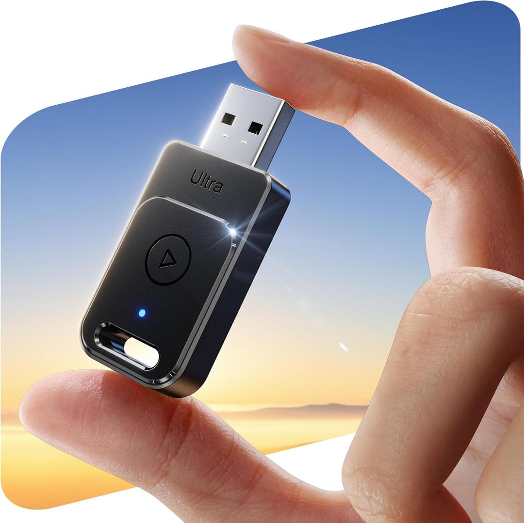 for Apple Carplay Wireless Adapter, 3X Fast Auto-Connect, No Latency, Plug&Play, Wireless Carplay Adapter, 2025 Mini Car Play Dongle for iPhone 6~17, Fit for 927+ Cars,USB A/C,Matte Black