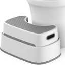 MR.SIGA Toilet Stool Squat Adult, Bathroom Stool Heavy Duty, Anti Slip Toilet Step for Bathroom, Toddler Step Stool for Kids