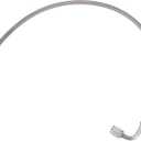 AN3 Braided Steel Turbo Oil Feed Line 90 Degree to Straight Hose End, 18" Remote Turbocharger Oil Drain Return Line Universal for Car Durable Stainless Steel PTFE Silver Tone