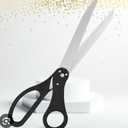 Grand Opening Ceremony Kit – 25 Inch Black Scissors for Ribbon Cutting with Satin Ribbon Orange Gold Heavy Duty 25'' Giant Scissors Black with Ribbon for Ceremonies & Special Events Inauguration