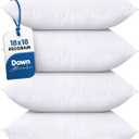 Utopia Bedding Throw Pillows (Set of 4, White), 18 x 18 Inches Pillows for Sofa, Bed and Couch Decorative Stuffer Pillow