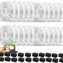 40 Pcs Cat Fountain Replacement Filters 20 Pack Cat Water Fountain Replacement Filters with 20 Pack Pre-Filter Sponges, Pet Fountain Filter Fit for 95oz/2.8L Automatic Pet Fountain Cat Water Fountain
