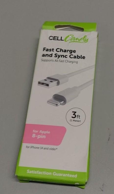  Cell Candy Fast Charge and Sync Cable for Apple