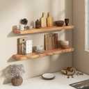 Floating Shelves for Wall, 40" x 8" Rustic Solid Wood Shelves, Set of 2, 8"D x 40"L, 2P