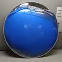 36 Acrylic Outdoor Convex Mirror With Plastic Back, Round Security Mirror for the Garage Blind Spot, Store Safety, Warehouse Side View, Circular Wall Mirror for Personal/Office Use -Vision Metalizers 36"L x 4.5"W