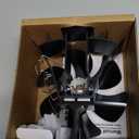 Wood Stove Fan 6-Blade, Heat Powered Stove Fan with Hook for Stove & Thermometer, Fireplace Fan for Efficient Home Heating, Ideal for Wood Burning Stoves, Fireplaces, Tent Camping Accessories