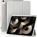 Akkerds Compatible with iPad Air 11 Inch Case 7th/6th Generation (M3/M2) 2025/2024, for iPad Air 5th/4th Generation Case 10.9 Inch 2022/2020 with Pencil Holder[Auto Sleep/Wake], Gray