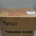 TIPGO Slim Bathroom Trash Can with Lid Soft Close, Step Pedal, 6 Liter / 1.6 Gallon Stainless Steel Trash Bin, Small Garbage Cans for Bedroom, Office, Kitchen (Matte Black)