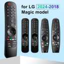 Universal for LG-TV-Magic-Remote-Control-Replacement UHD OLED QNED NanoCell MiniLED C1 C2 C3 C4 4K 8K Smart TVs,MR23GA with Pointer and Voice Function 2018-2024