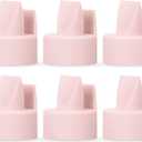 6-Count, Papablic Duckbill Valves, Replacement Milk Valves Compatible with Spectra S1 S2 and Medela Breast Pumps Accessories, BPA & DEHP Free, Pink