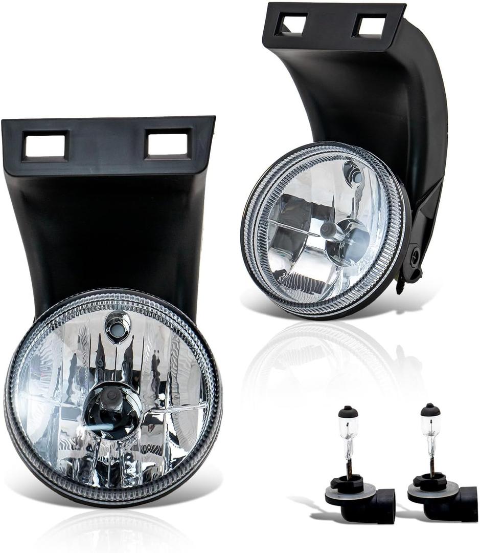 VPIMOZO Fog lights Compatible with 1994 1995 1996 1997 1998 1999 2000 2001 Dodge Ram 1500/1994-2002 Dodge Ram 2500 3500 Fog Bumper Lamp Clear Lens With Halogen Bulbs 880 12V 27W OE Part CH2592109