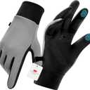 GXCROR Winter Gloves with Windproof & 3M Thermal Insulation, Touchscreen & Anti-Slip, Ideal for Running, Cycling, Hiking, Driving, and Outdoor Activities (Gray)