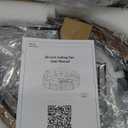 LEDIARY 20" Caged Ceiling Fan with Light and Remote, Low Profile Flush Mount Fandelier, Black Gold Bladeless Enclosed Small Fan Lights Ceiling Fixtures, Rustic Farmhouse Style for Bedroom, Outdoor