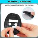 3 x lasuroa 4pcs Silicone Car Door Latch Covers, Universal Door Cushion Slam Stopper Strike Protective Lock Guard Protector for Noise Reduction & Shock Absorber Fits Most Cars SUVs Trucks (Black)