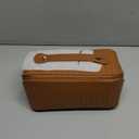 Large Capacity Travel Cosmetic Bag - Portable Makeup Bags for Women Waterproof PU Leather Checkered Makeup Organizer Bag with Dividers and Handle,Toiletry Bag for Cosmetics (Medium, brown woven)