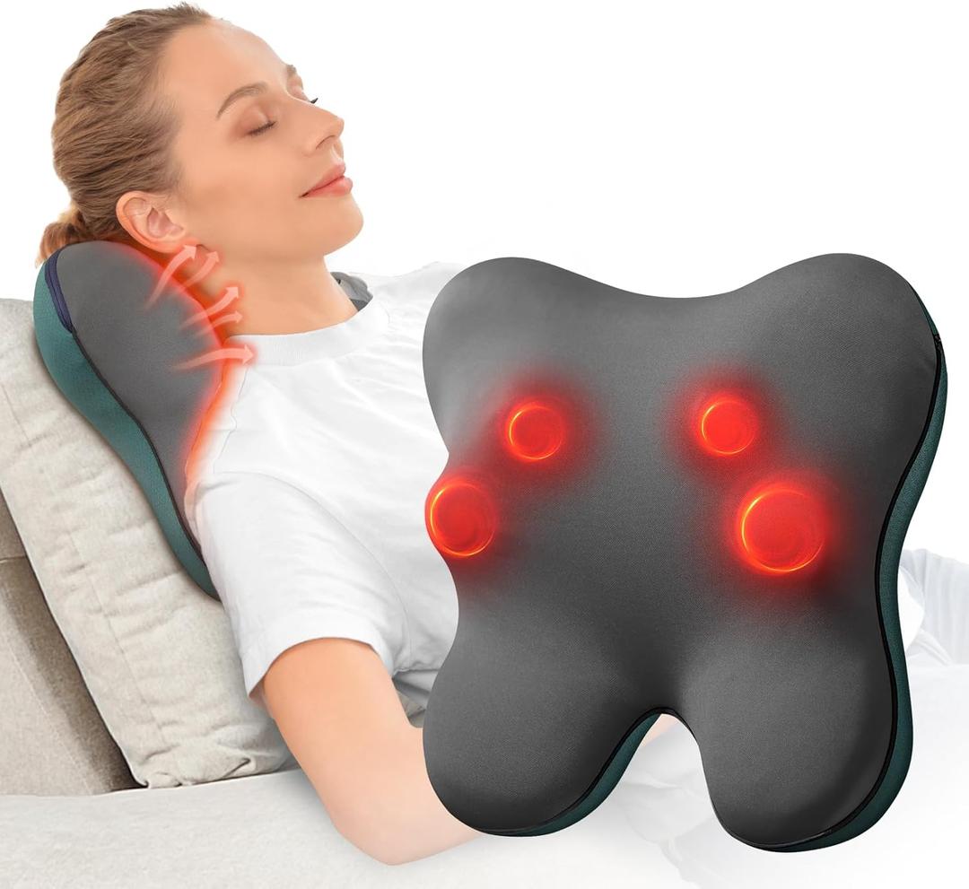 BOB AND BRAD Back Massager with Heat FSA Eligible/HSA Eligible, EZBack Corded Back Massager for Pain Relief Deep Tissue, Shiatsu Back and Neck Massage Pillow, Soothing Full-Body Relief for Women Men