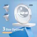 Hands Free Breast Pump Wearable MY-375 - Strong Suction, Low Noise, Wearable Breastfeeding Pump with 4 Mode &12 Levels, Portable Electric Breast Pump 24mm - 19/21/Insert/Flange, 2 Pack (White)