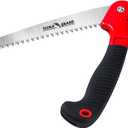 FLORA GUARD 7.7-Inch Folding Saw, Pruning Hand Saw with Triple-Cut Razor Teeth for Wood Cutting, Tree Trimming, and Camping
