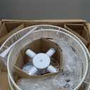 3-Tier Large Rattan Chandelier, 22.8in White Boho Coastal Pendant Lights, Woven Hemp Rope Hanging Ceiling Lights, Wicker Lighting Fixture for Kitchen Island, Dining Room, Living Room