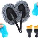 IPELY 6 Pack Car Cleaning Supplies  Car Duster Interior & Brush Interior & Cleaning Gel, Car Detailing Cleaning Kit for Cars, Trucks, SUVs & RVs