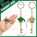 Simgoing 24 Pcs Graduation Party Favor for Guest 2026 Graduation Keychain Bronze Cap Bottle Opener Class of 2026 College Celebration Party Supplies(Green)
