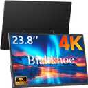 23.8" 4K Portable Monitor, UHD 3840x2160 IPS 400nits 100% sRGB Calibrated Color Gaming Monitor, USB-C HDMI Laptop Screen Extender with Speakers for Desktop, MacBook, PS5, Xbox, Switch