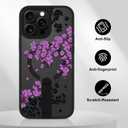 OOK Case Fit for iPhone 14 Pro Max 6.7 Inch (Compatible with MagSafe) Purple Floral Flowers Soft TPU and Hard PC Phone Cover with Kickstand Anti-Scratch Shockproof Protection Magnetic Case for Women