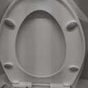 LUXE TS1008E Elongated Comfort Fit Toilet Seat with Slow Close, Quick Release Hinges, and Non-Slip Bumpers (White)