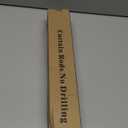 Curtain Rods No Drilling for Windows Set 30 to 45 Inch,5/8 Inch Diameter Drapey Pole with No Drill Curtain Rod Brackets, Renter Friendly Cortineros Para Ventanas with Adhesive Holder Hook (Black)