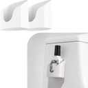 2 Pack Toilet Spray Holder for Poo Pourri 1/2/4 fl oz Bottles | Adhesive Toilet Tank Side Mount Bathroom Organizer | Easy One-Hand Access Spray Holder (White)