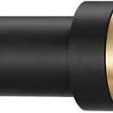 1Inch Diameter Single Curtain Rods with Decorative Finials 36-72inch, Matte Black