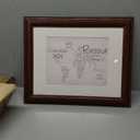 Trademark Fine Art Typography World Map Artwork by Michael Tompsett in Wood Frame, 16 by 20-Inch (20L" x 16W")