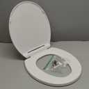 WSSROGY Round Toilet Seat with Lid, Slow Close Seat and Cover, Including Two Sets of Parts, Fit All Standard Round Toilet, Quiet Close, Plastic, White
