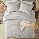 Degrees of Comfort Ruffle Edge Comforter Set - King/Cal King Gray, Farmhouse All-Season 3 PCS Bedding Set with Modern Neutral Design for Easy Care Bedrooms