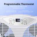shinic 9'' Window Fan with Thermostat & LED Display, Reversible Airflow, 23.5"L x 4.0"W x 11.8"H
