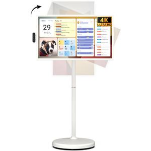 ApoloSign 32'' UHD 4K Smart Portable TV 2nd Gen, 16(8+8) GB RAM+256GB, Android 16, EDLA-Certified, Portable Touch Screen Monitor, Built-in 15000mAh Battery, Full Swivel Rotation, Voice Remote Control
