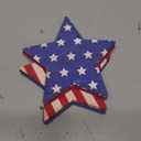 4th of July Patriotic Garland Decorations, Rustic Wooden Star Red White and Blue Garland Decor, Retro 4th of July Banner for Fireplace Mantel Wall Patriotic Party Home Decor (Star)