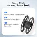ANYCUBIC PLA Filament Refill 1.75mm, 3D Printer Filament, for Reusable Spools, Dimensional Accuracy +/- 0.02mm, Fit with Most Reusable Spools, 1KG, Black