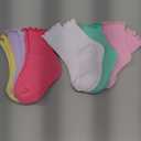 Witwot Ruffle Socks for Girls Kids Toddler Turn Cuff Dress School Uniform Sock Size 2-3