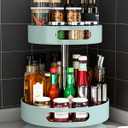 2 Tier Lazy Susan Organizer for Kitchen,Turntable for Cabinet,Turntable Organizer for Cabinet Pantry Table Organization