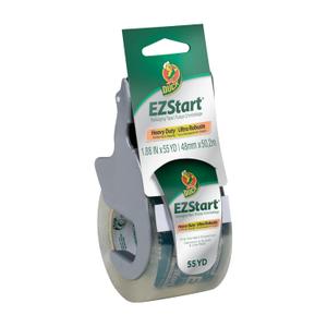 Duck EZ Start Clear Packing Tape with One-Handed Dispenser - Quiet Easy Start Packaging Tape for Boxes, Shipping, Moving & Storage - 1.88 Inch x 55 Yards (1259457)